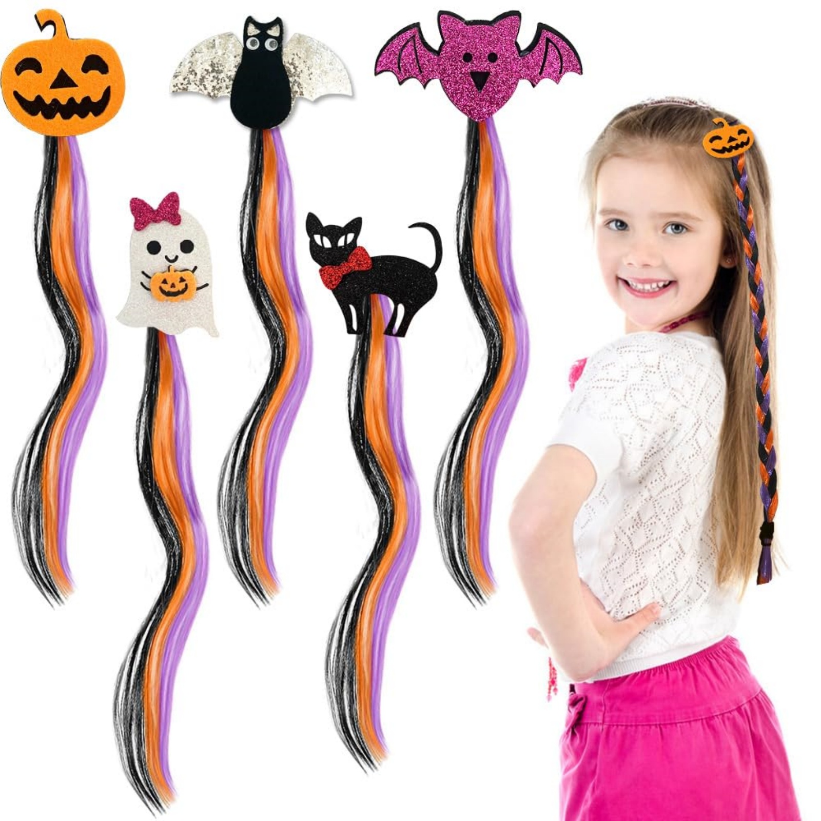 Cosplay Bat Prop - 1PC Kids' Halloween Wig Hair Clips,