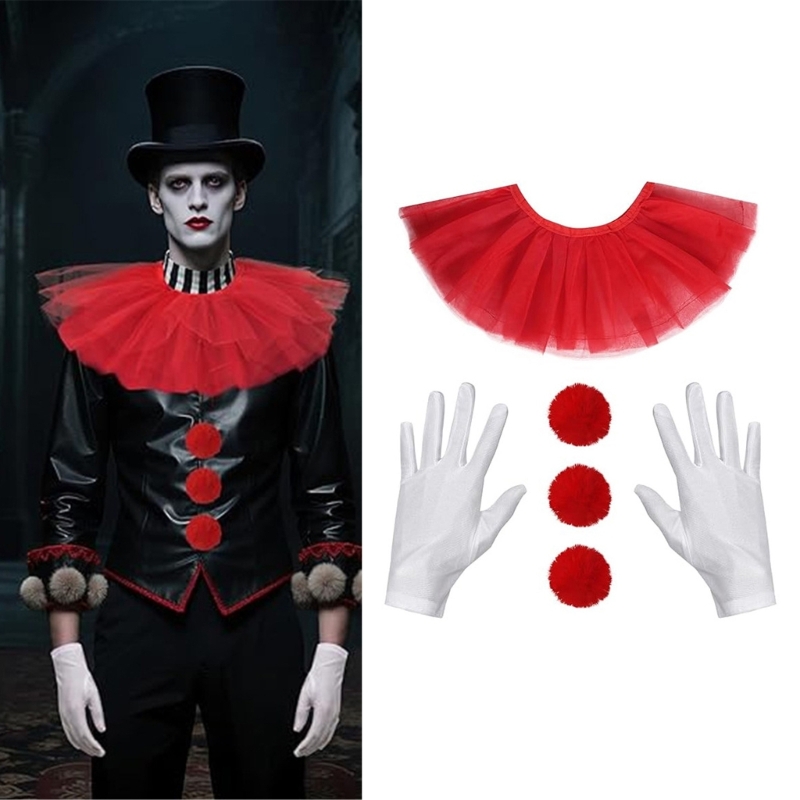 5Pcs/Set Halloween Clown Costu - đánh giá và giá Cosplay Prop Kit