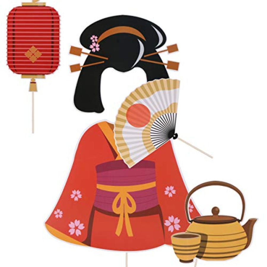 20Pcs Japanese Party Photo Boo - đánh giá và giá Cosplay Prop Kit