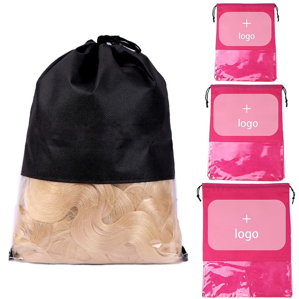 12pcs Non-woven Wig Bag Black  - đánh giá và giá Aerith Cosplay Prop