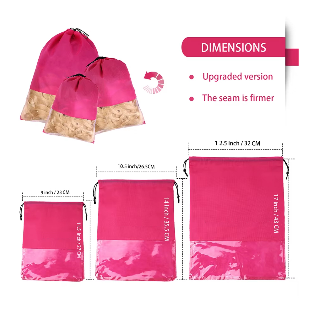 12pcs Non-woven Wig Bag Black  - đánh giá và giá Aerith Cosplay Prop