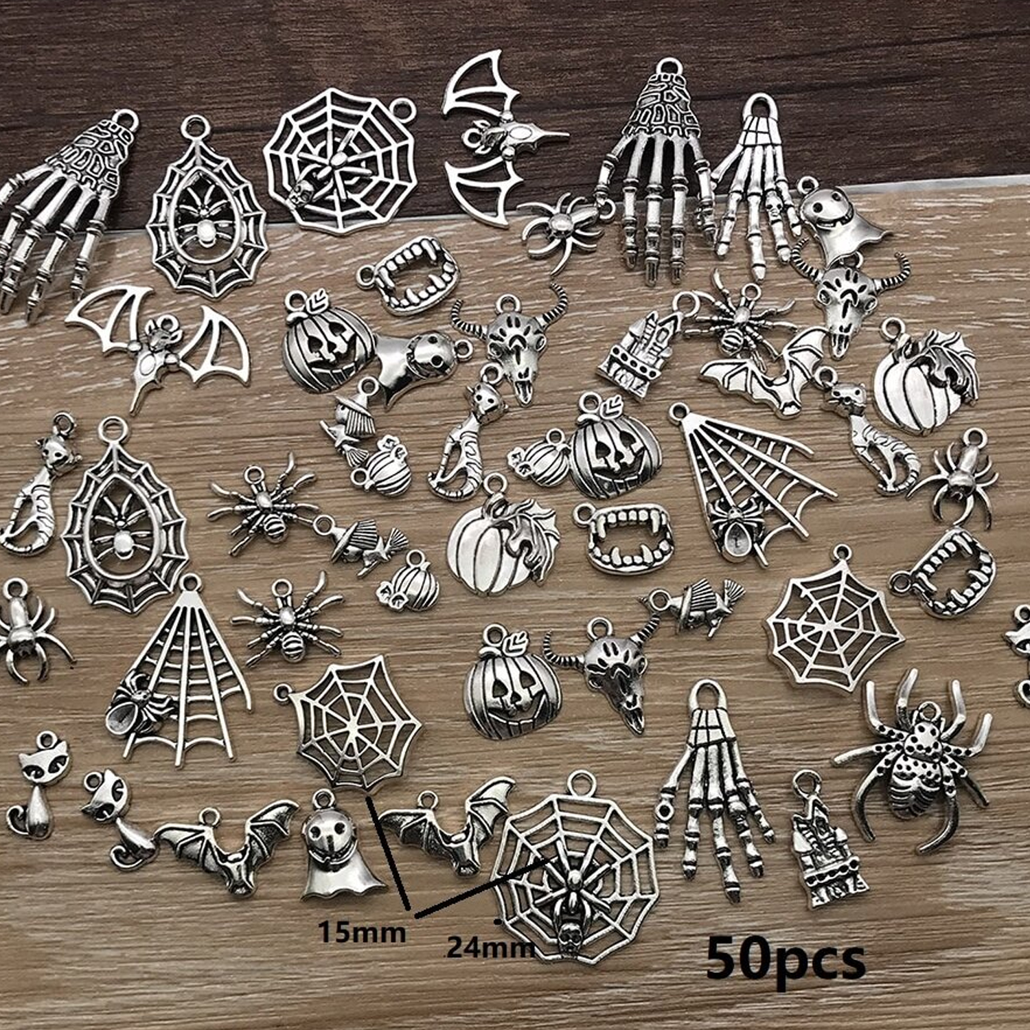 50pcs Halloween Charms – Vinta - đánh giá và giá Cosplay Bat Prop