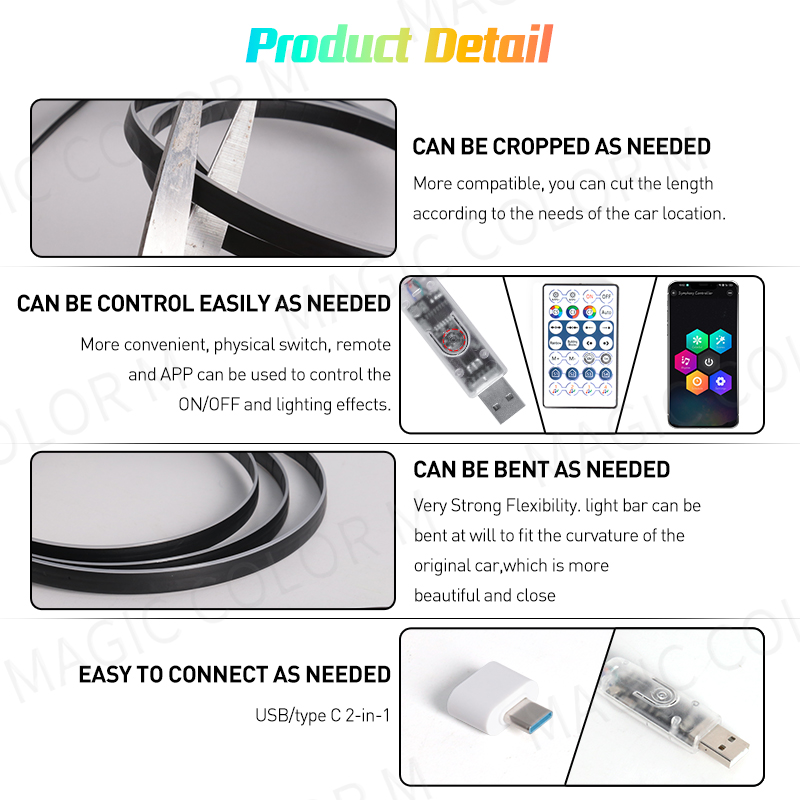 Vgetting 140/55.1inch Car Ambi - đánh giá và giá Led El Wire