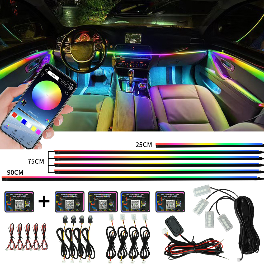 Symphony Car Ambient Lights Ki - đánh giá và giá Led El Wire