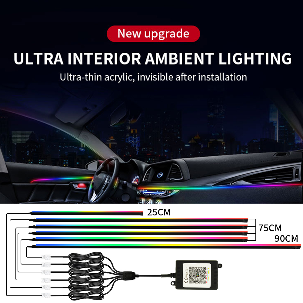 Symphony Car Ambient Lights Ki - đánh giá và giá Led El Wire