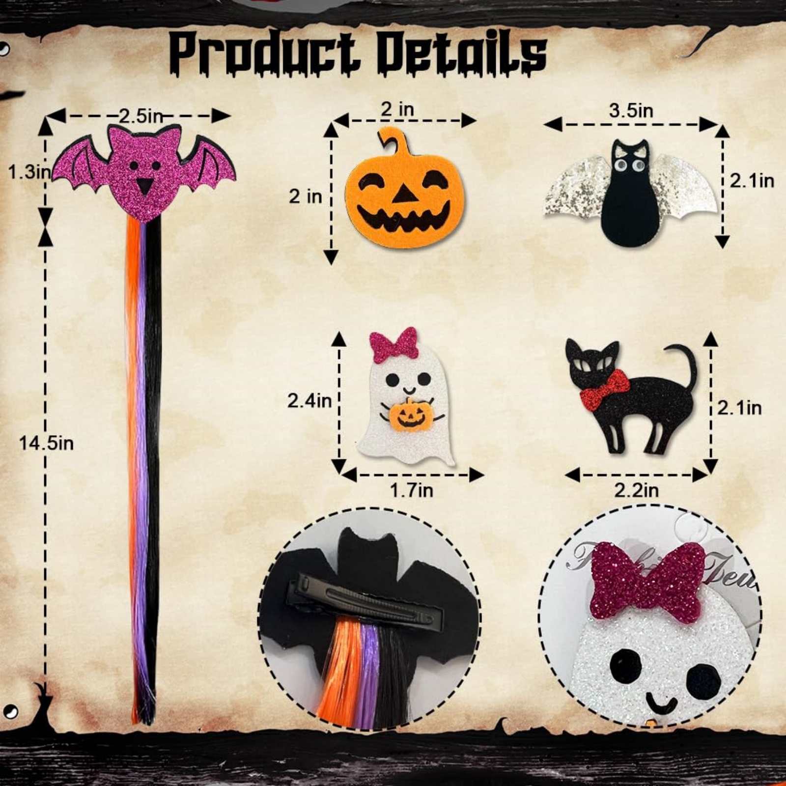 1PC Kids' Halloween Wig Hair C - đánh giá và giá Cosplay Bat Prop